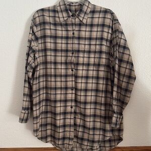 Emanuel Umgaro Liberte’ plaid flannel button down shirt medium